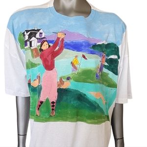 Vintage Diane Wat Hand Painted T-Shirt Plus Size